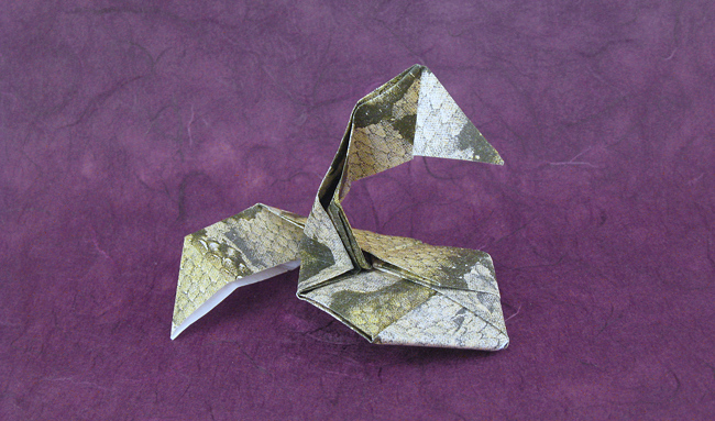 Origami Snake by Jun Maekawa folded by Gilad Aharoni