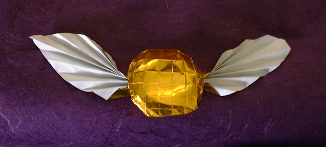 Origami Golden Snitch from Harry Potter by Peter Farina folded by Gilad Aharoni