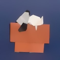 Origami Snoopy by Kunihiko Kasahara folded by Gilad Aharoni