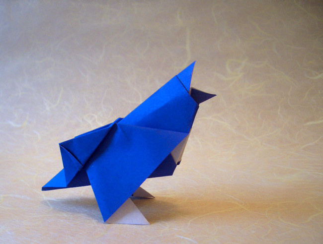 Origami Songbird by Kunihiko Kasahara folded by Gilad Aharoni