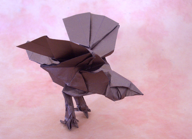 Origami Sparrow by Roman Diaz folded by Gilad Aharoni