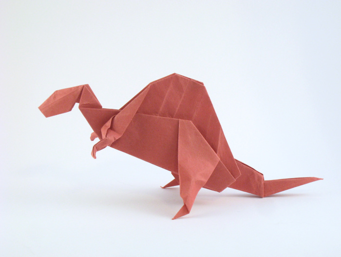 Origami Spinosaurus by John Montroll folded by Gilad Aharoni