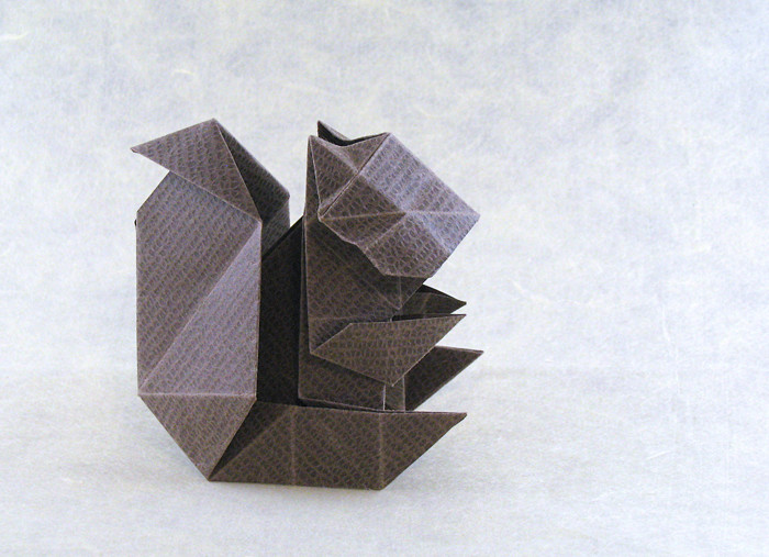 Origami Squirrel by Ryo Aoki folded by Gilad Aharoni