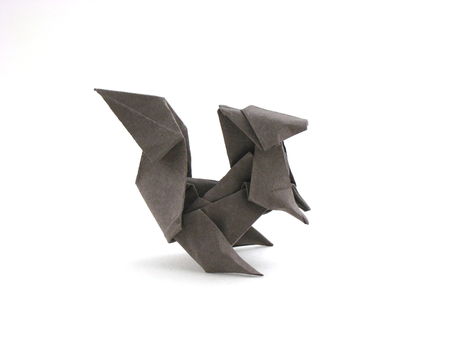 Origami Squirrel by Fuchimoto Muneji folded by Gilad Aharoni