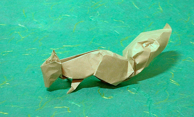 Origami Squirrel by Alfredo Giunta folded by Gilad Aharoni