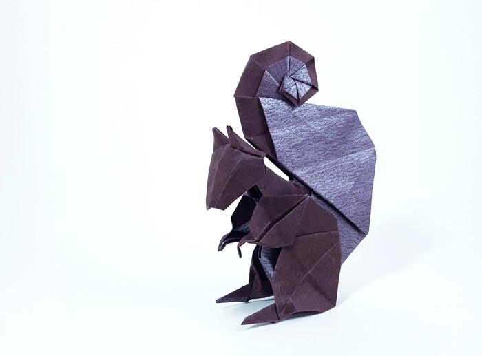 Origami Squirrel by Beth Johnson folded by Gilad Aharoni