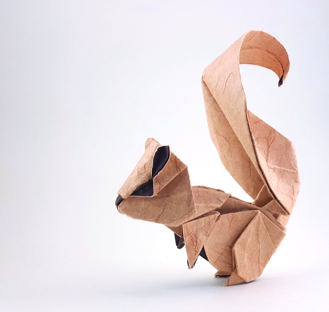 Origami Squirrel by Kyouhei Katsuta folded by Gilad Aharoni