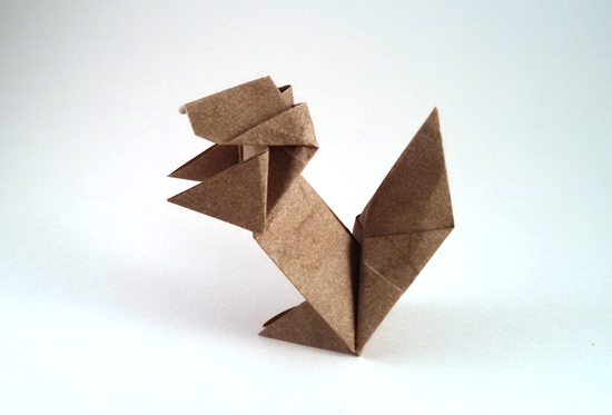 Origami Squirrel by Kawate Ayako folded by Gilad Aharoni