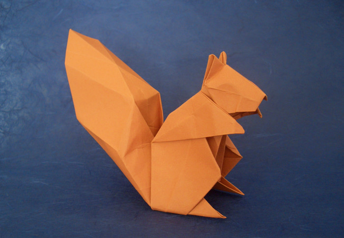 Origami Squirrel by Hideo Komatsu folded by Gilad Aharoni