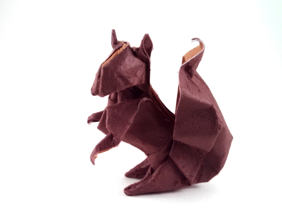 Origami Squirrel by John Montroll folded by Gilad Aharoni