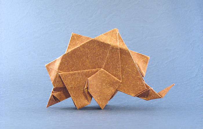 Origami Stegosaurus by Ryan MacDonell (Cupcake) folded by Gilad Aharoni