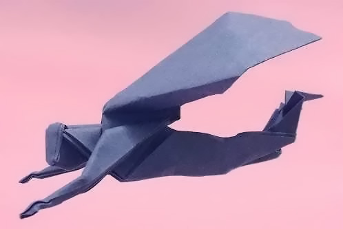 Origami Superman by Juan Gimeno folded by Gilad Aharoni