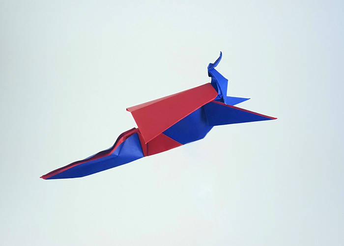 Origami Superman by Juan Francisco Carrillo (Juanfran) folded by Gilad Aharoni