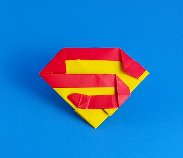 Origami Superman's shield by John Montroll folded by Gilad Aharoni