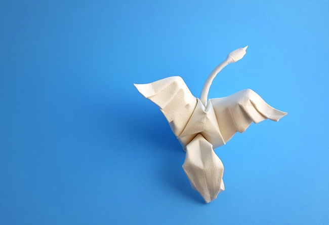 Origami Swan by Eric Joisel folded by Gilad Aharoni