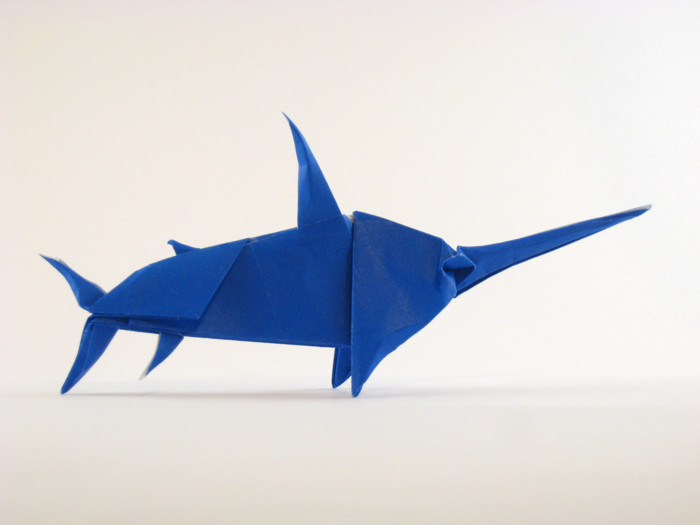 Origami Swordfish by John Montroll folded by Gilad Aharoni