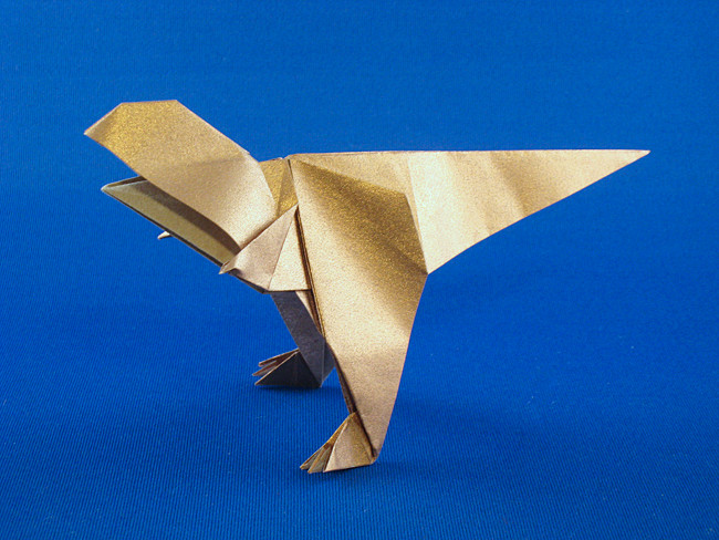 Origami Tyrannosaurus Rex by Roman Diaz folded by Gilad Aharoni