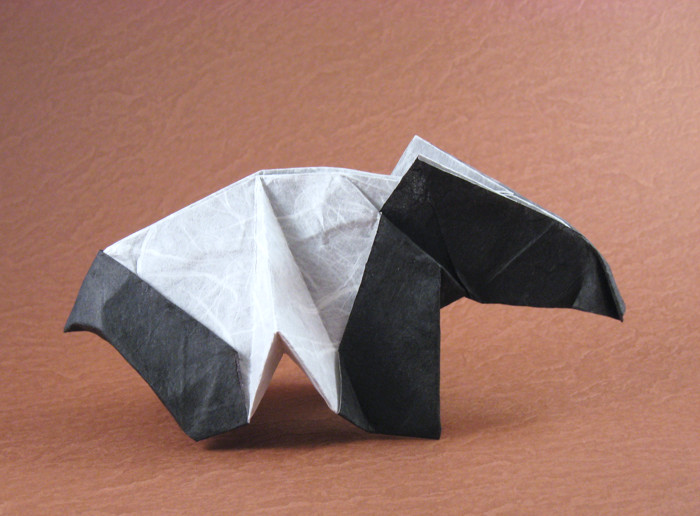 Origami Malayan tapir by Kunihiko Kasahara folded by Gilad Aharoni