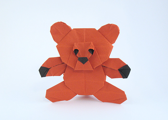 Origami Teddy bear by Quentin Trollip folded by Gilad Aharoni