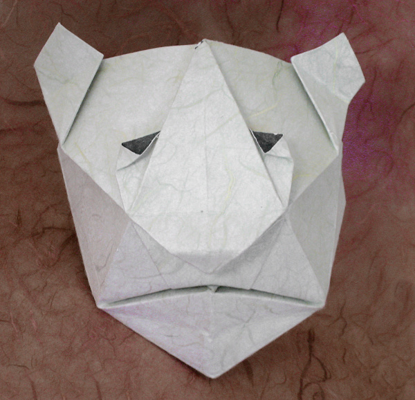 Origami Tiger mask by Jun Maekawa folded by Gilad Aharoni