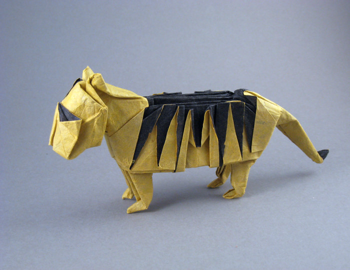 Origami Tiger by John Montroll folded by Gilad Aharoni