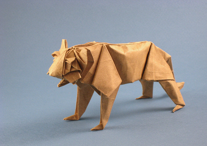 Origami Tiger by Miyajima Noboru folded by Gilad Aharoni