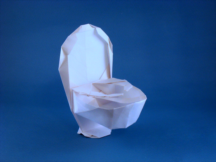 Origami Toilet by Go Kinoshita folded by Gilad Aharoni