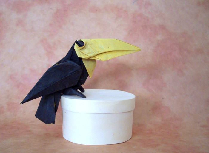 Origami Toucan by Michael G. LaFosse folded by Gilad Aharoni