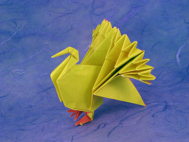 Origami Turkey by Jun Maekawa folded by Gilad Aharoni