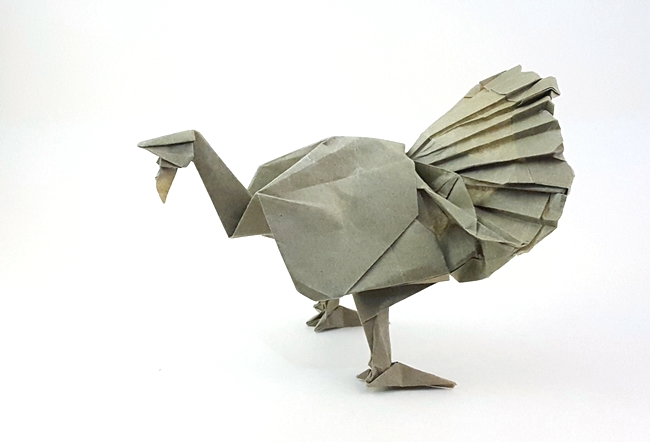 Origami American turkey by John Szinger folded by Gilad Aharoni