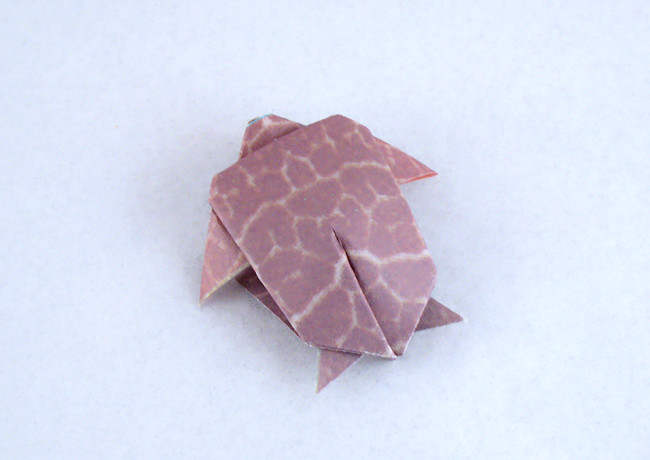 Origami Turtle by Kunihiko Kasahara folded by Gilad Aharoni