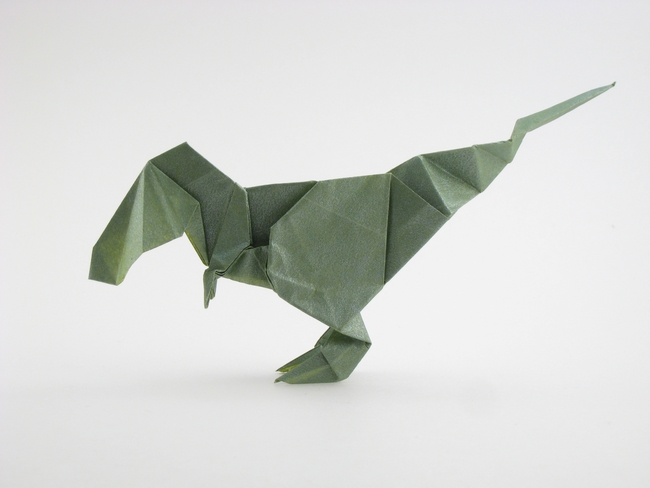 Origami Tyrannosaurus by Ryo Aoki folded by Gilad Aharoni