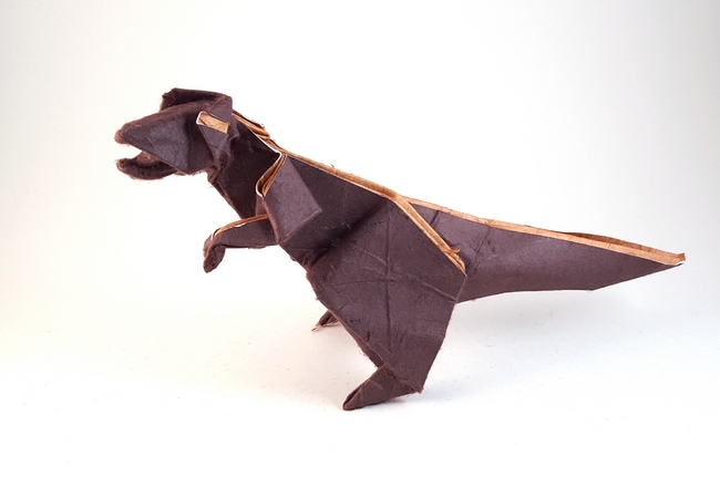 Origami Tyrannosaurus by Miyajima Noboru folded by Gilad Aharoni