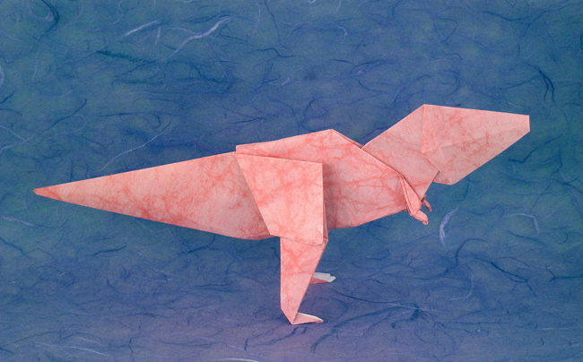 Origami Tyrannosaurus by Takai Hiroaki folded by Gilad Aharoni