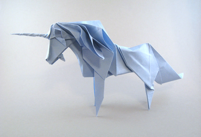 Origami Unicorn by Roman Diaz folded by Gilad Aharoni