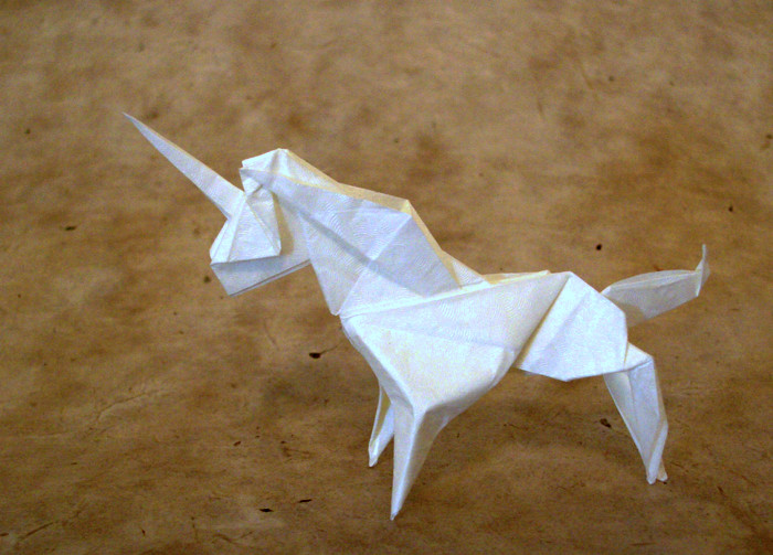 Origami Unicorn by Yamada Katsuhisa folded by Gilad Aharoni