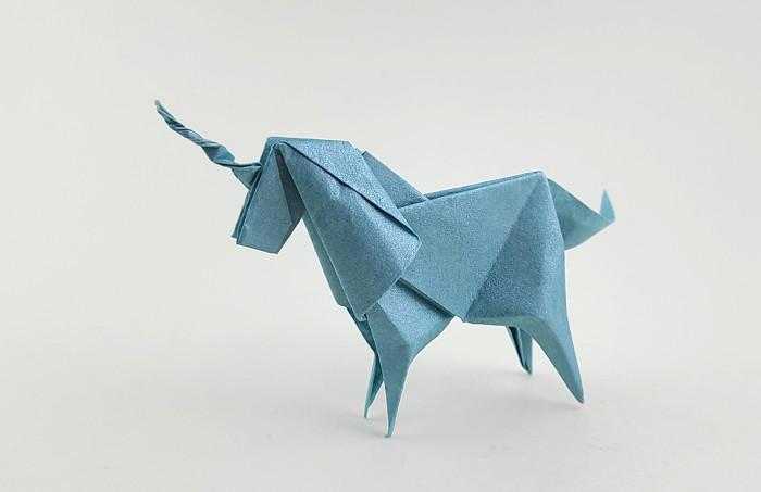 Origami Unicorn by Rob Snyder folded by Gilad Aharoni