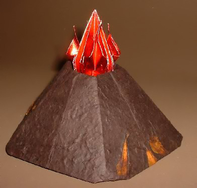 Origami Volcano by Jodi Fukumoto folded by Gilad Aharoni