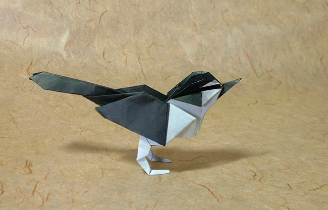 Origami Wagtail by Seiji Nishikawa folded by Gilad Aharoni