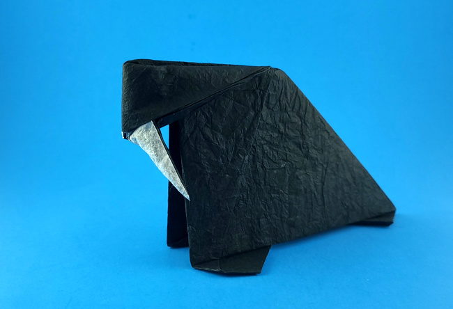 Origami Walrus by Marc Kirschenbaum folded by Gilad Aharoni