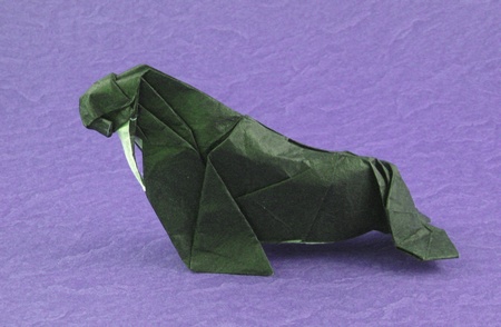 Origami Walrus by Seo Won Seon (Redpaper) folded by Gilad Aharoni