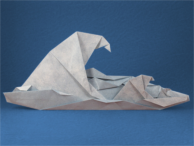 Origami Waves by Peter Engel folded by Gilad Aharoni