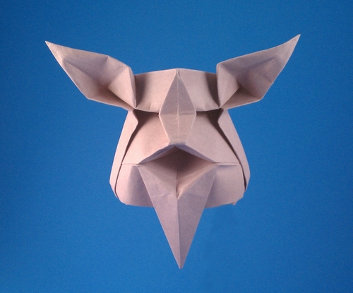 Origami Wizard face by Yehuda Peled folded by Gilad Aharoni