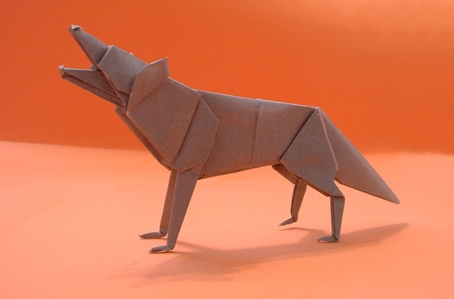 Origami Wolf by Jun Maekawa folded by Gilad Aharoni