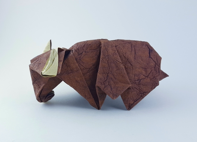 Origami Yak by Kunihiko Kasahara folded by Gilad Aharoni