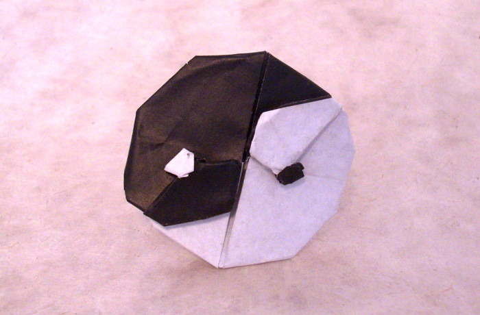 Origami Yin Yang by Tony O'Hare folded by Gilad Aharoni