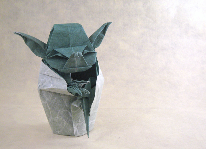 Origami Yoda the Jedi master by Fumiaki Kawahata folded by Gilad Aharoni