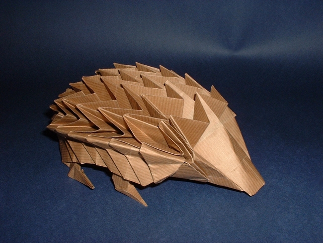 Origami Hedgehog by John Richardson folded by Gilad Aharoni