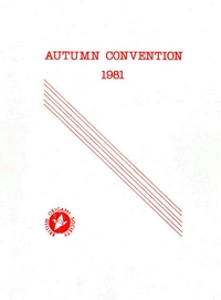 Cover of BOS Convention 1981 Autumn