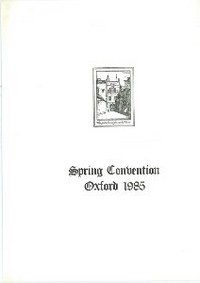 BOS Convention 1985 Spring book cover
